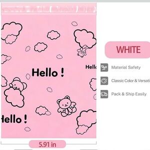 💕5/$15 Pink Bear Graphic self seal Bag, set of 50